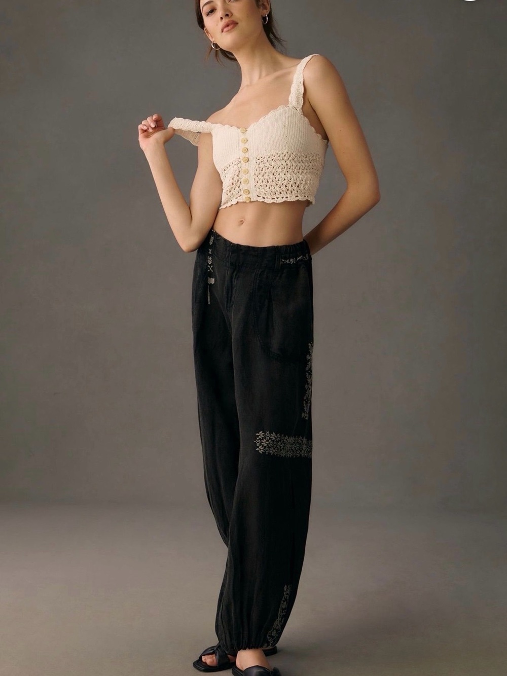 Anthropologie Embroidered Parachute Pants. SOLD OUT!! Never worn. NWOT